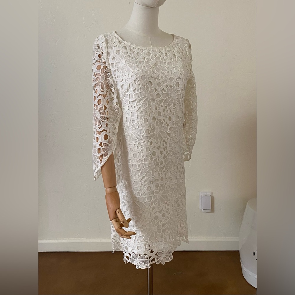 ***"New...Nanette Lepore"~Elegant White Lace Dress